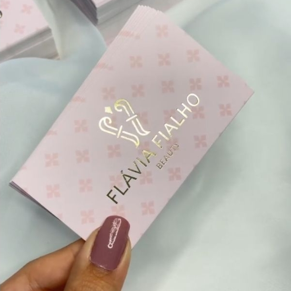Cartão de visita postal Hot Stamping 8,8x4,8cm personalizado, cartão de agradecimento ao cliente, mimo