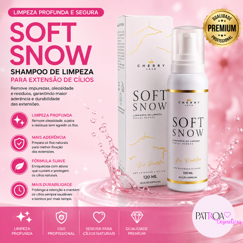 Mousse De Limpeza Cherry Soft Snow Extensão De Cílios Espuma