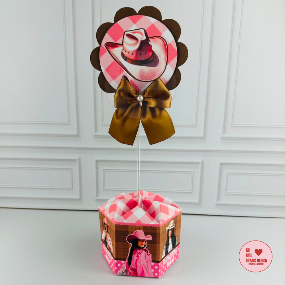 PEGUE E MONTE - Centro de Mesa - Enfeite de Mesa - Lembrancinhas Personalizadas - Ana Castela Boiadeira