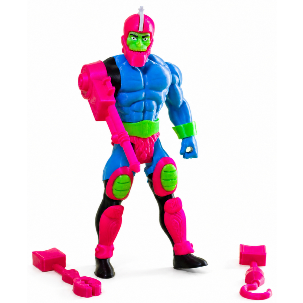 Mandibula Trap Jaw He-Man Retrô Boneco Articulado 3D 13cm Action Figure