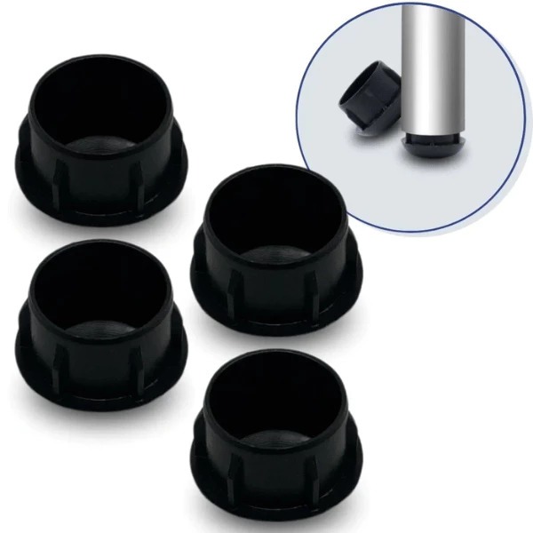 Kit 12 Ponteiras Internas p/ Tubo Redondo para cadeiras batoque 5/8 16mm