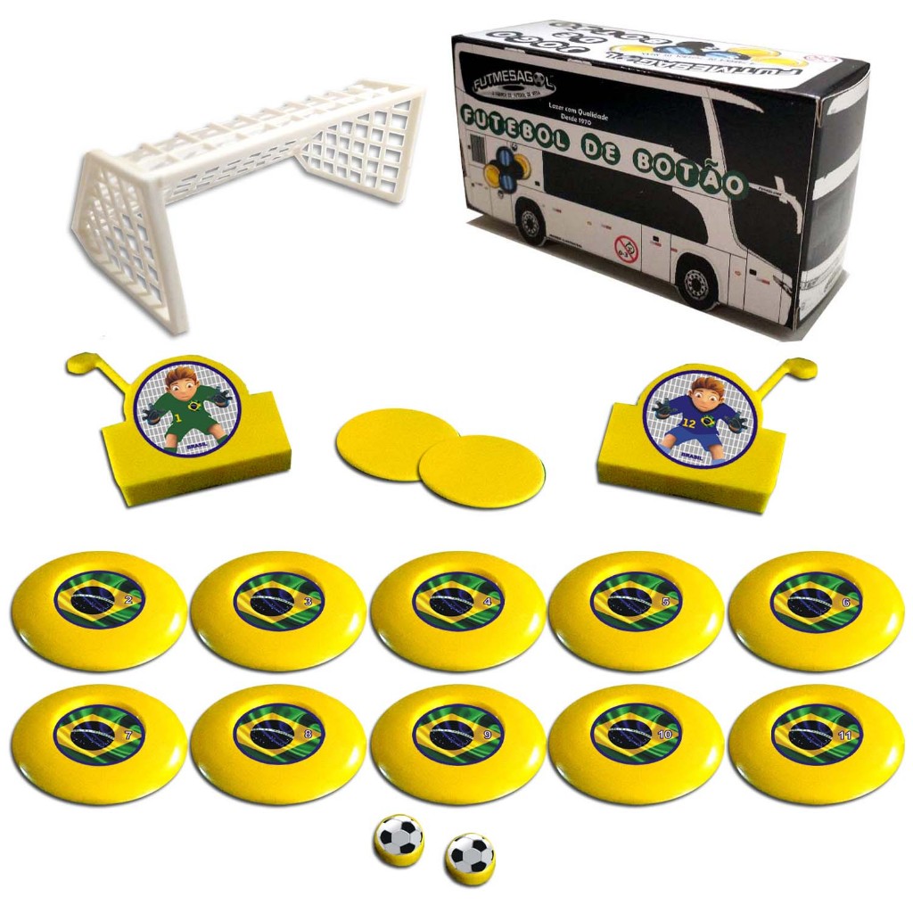 2 Futebol Jogo de Botão Seleção do Brasil  - 1º e 2º Uniformes