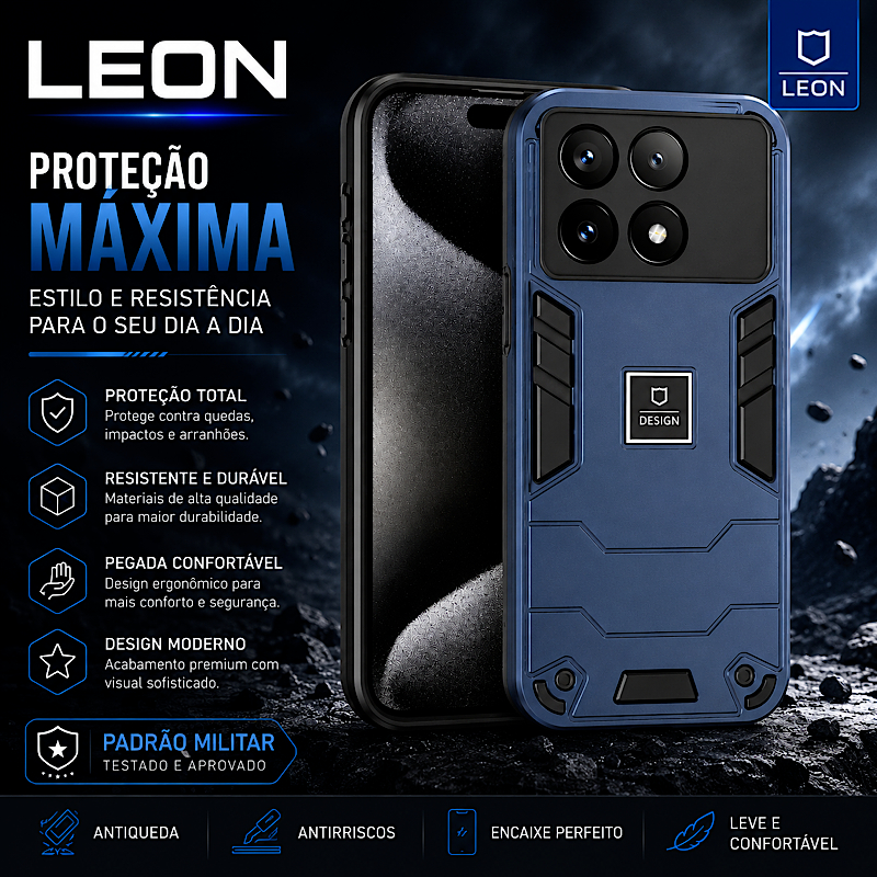 CAPA ANTICHOQUE PRMIUM PARA XIAOMI POCO X3 X5 X6 X7 X5 PRO X6 PRO X7 PRO E NOTE 11 NOTE 12 NOTE 13 NOTE 14 NOTE 15