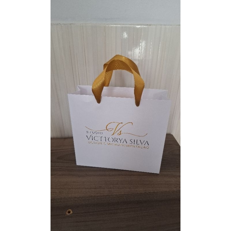 Sacolas personalizadas tamanho 22x14x5,5 papel fotográfico