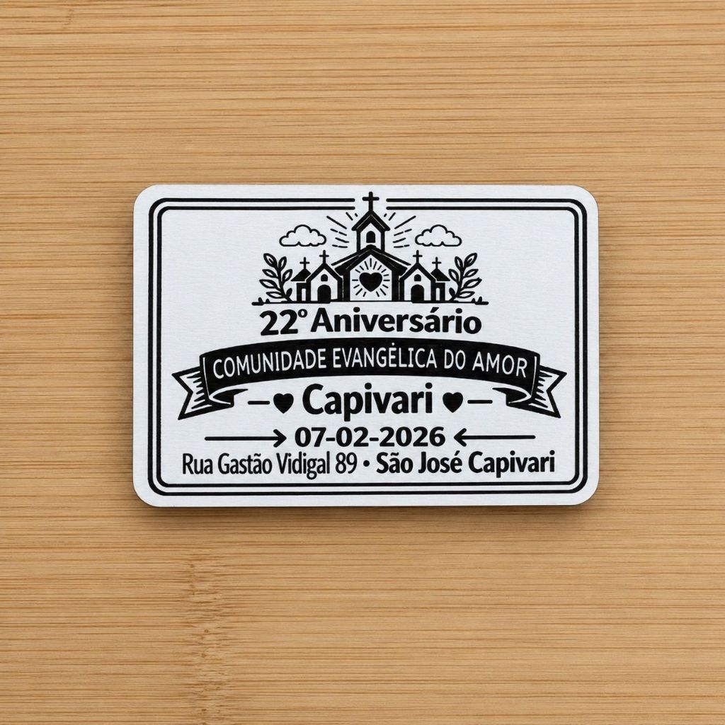 Kit de Imãs de Geladeira Igreja Evangélica MDF Lembrancinha Aniversário de Igreja Lembrancinha em Madeira MDF