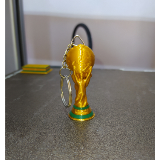 Kit com 50 ou 100 Peças - Chaveiro Taça Copa do Mundo em Impressão 3D