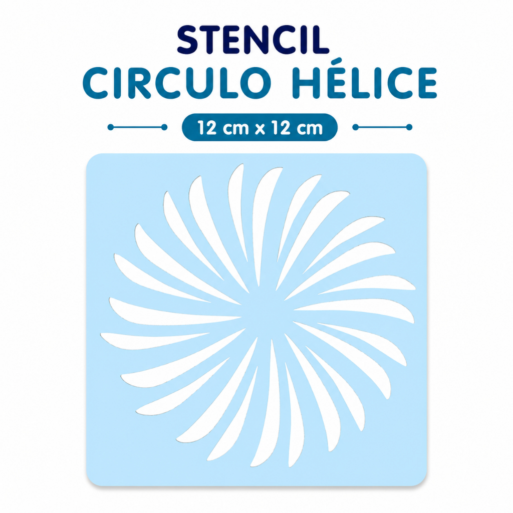 STENCIL CIRCULO HÉLICE 12 x 12 cm