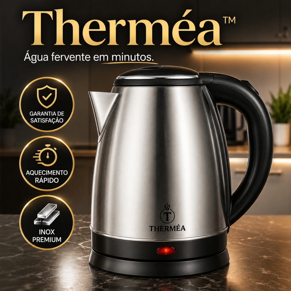 Chaleira Eletrica Inox 1 8 Litros Alta Potencia 1500w Rapido Aquecimento Design Moderno 220v