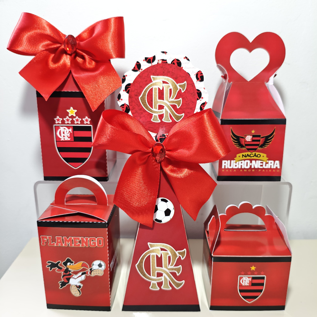Kit Caixas personalizadas do Flamengo/  Caixinhas Personalizadas  /Lembrancinha de Festa /Aniversário