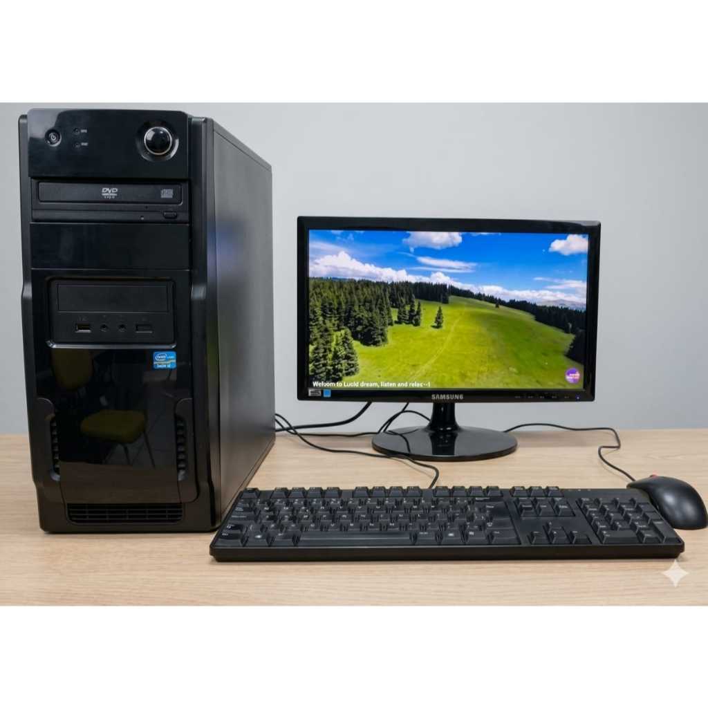 kit PC Computador Cpu Dual Core i3 i5 i7 Memoria 4gb Ddr3 HD160GB Ssd120gb Wi-Fi Monitor 16 Teclado Mouse Wi-Fi