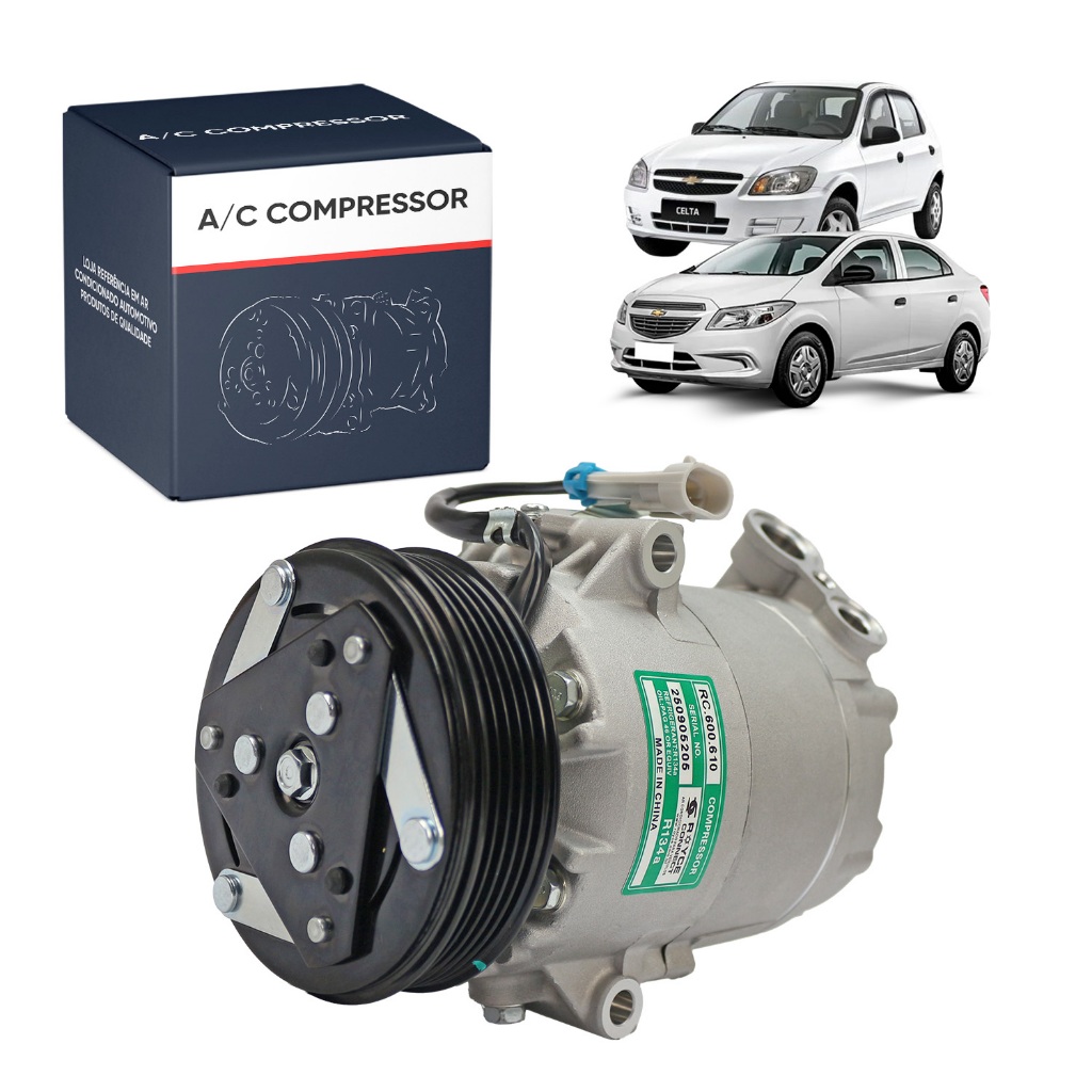 Compressor Celta Prisma 2009 em diante Modelo Delphi 20068 CVC