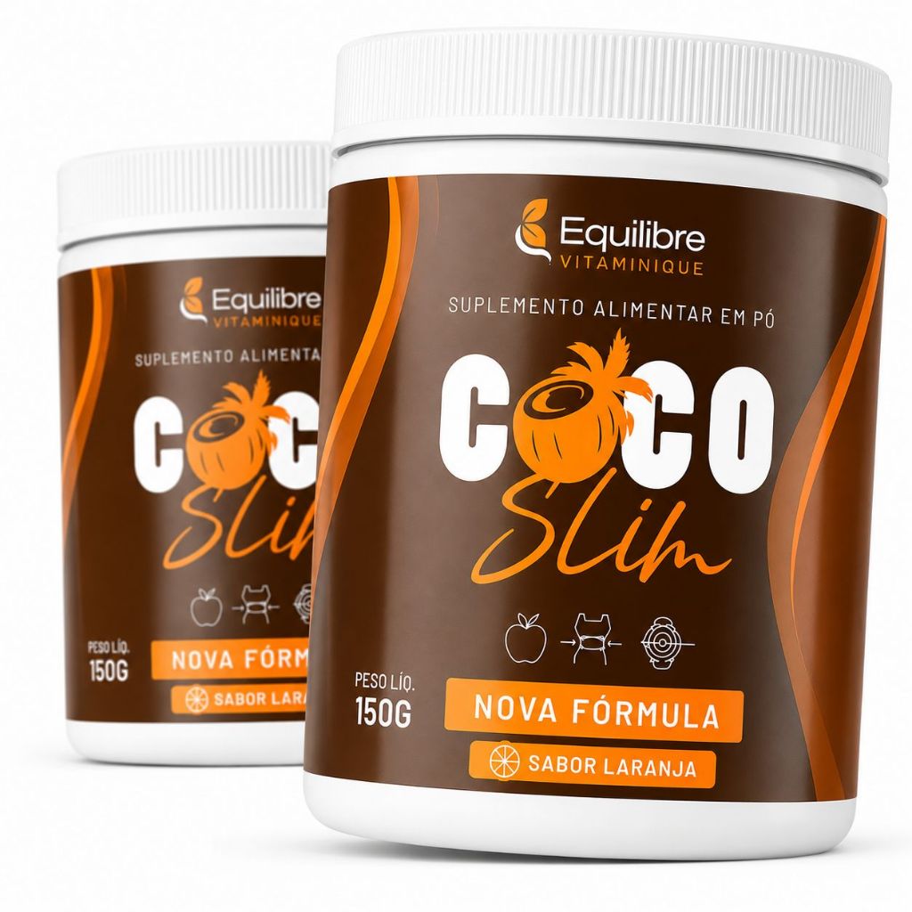 2 Coco Slim | 150g | Pó Sabor Laranja | Beta Alanina + Gengibre + Beterraba + Taurina | Energia e Leveza