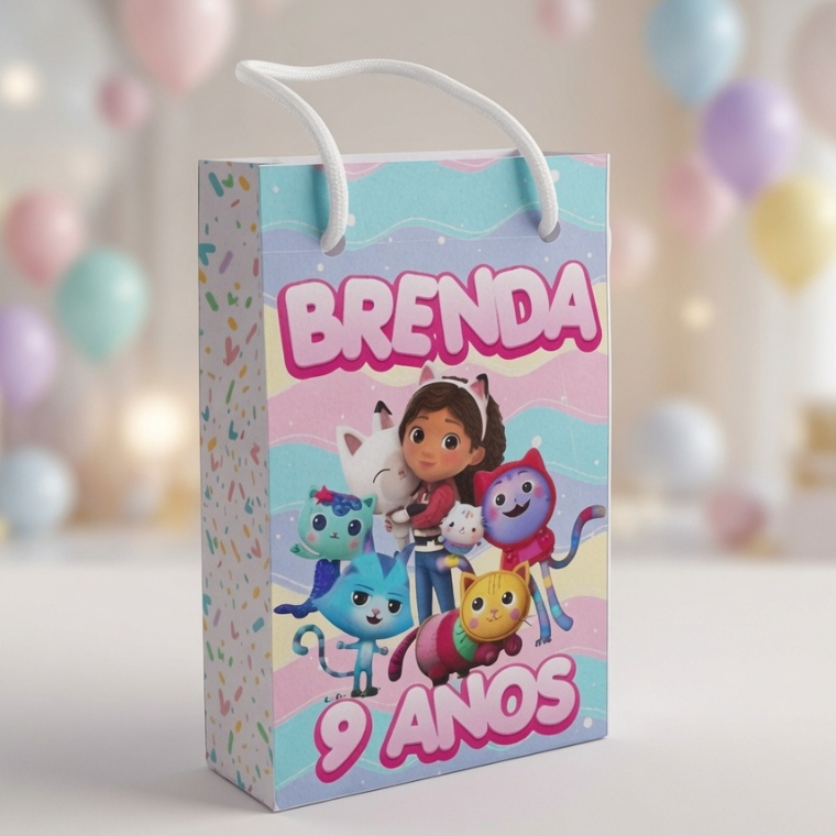 Sacolinha Casa Mágica da Gabby / Sacola Personalizada / Lembrancinha personalizada / Aniversário
