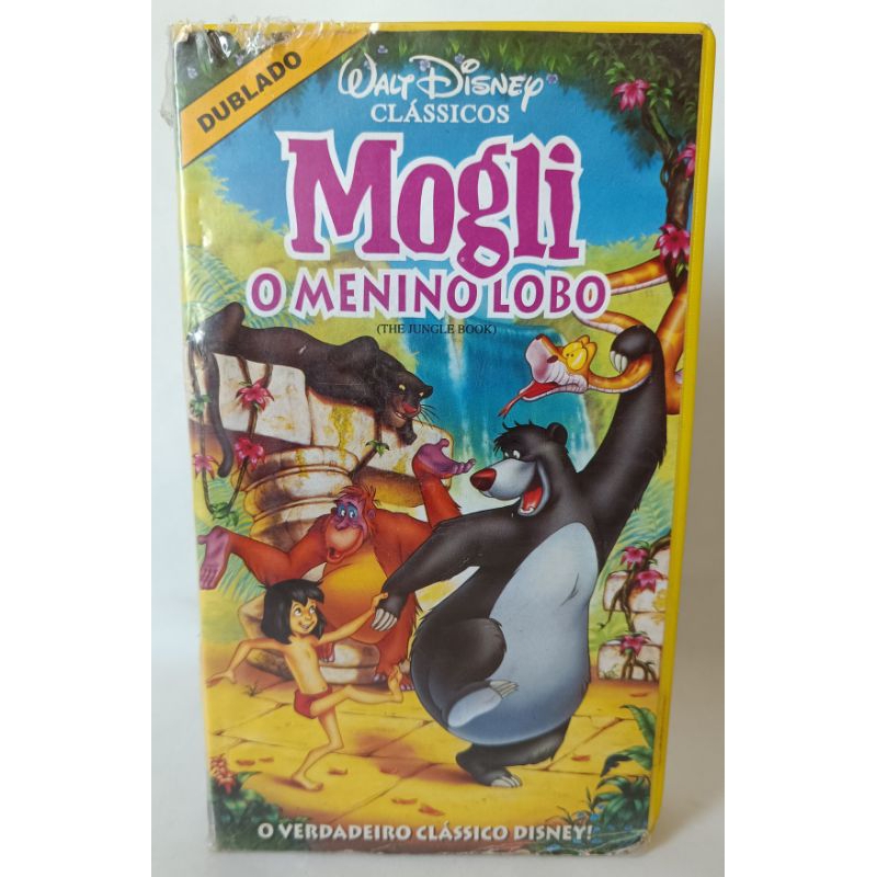 VHS Mogli O Menino Lobo Dublado Walt Disney clássico fita desenho filme infantil colecionador