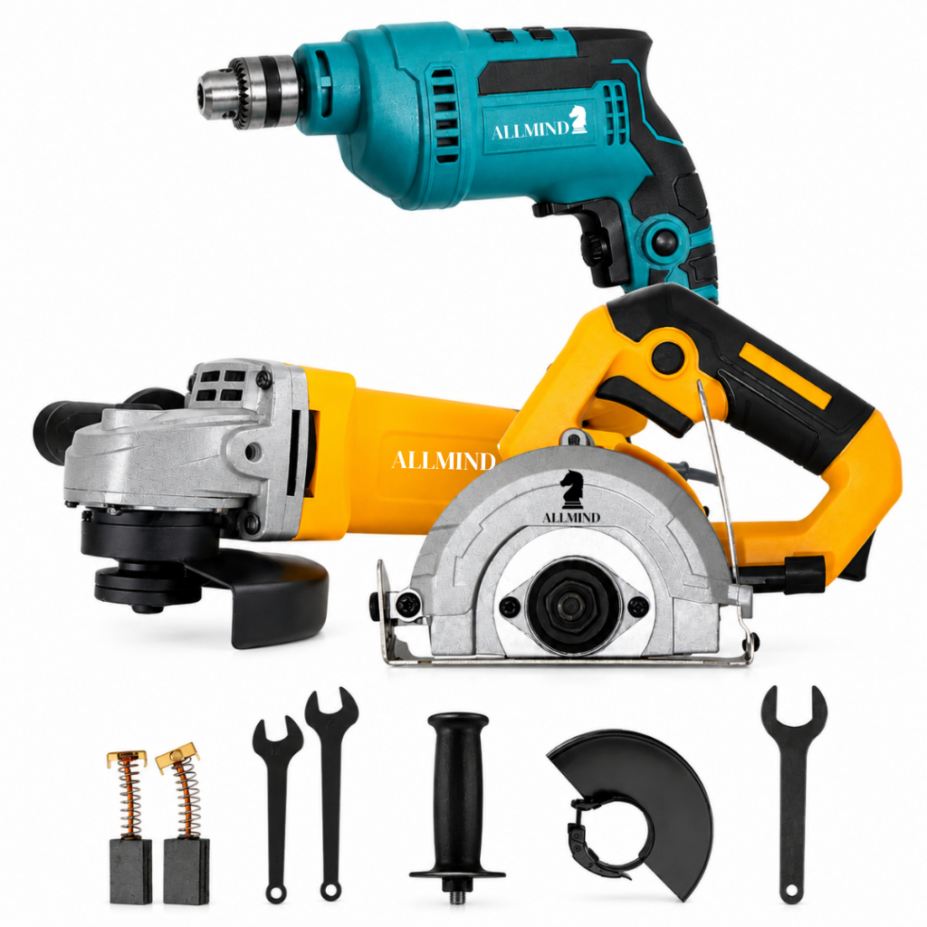 Kit 3 em 1 Serra Marmore Furadeira Esmerilhadeira 2000W Ou Avulsas Potente Profissional Com Acessorios