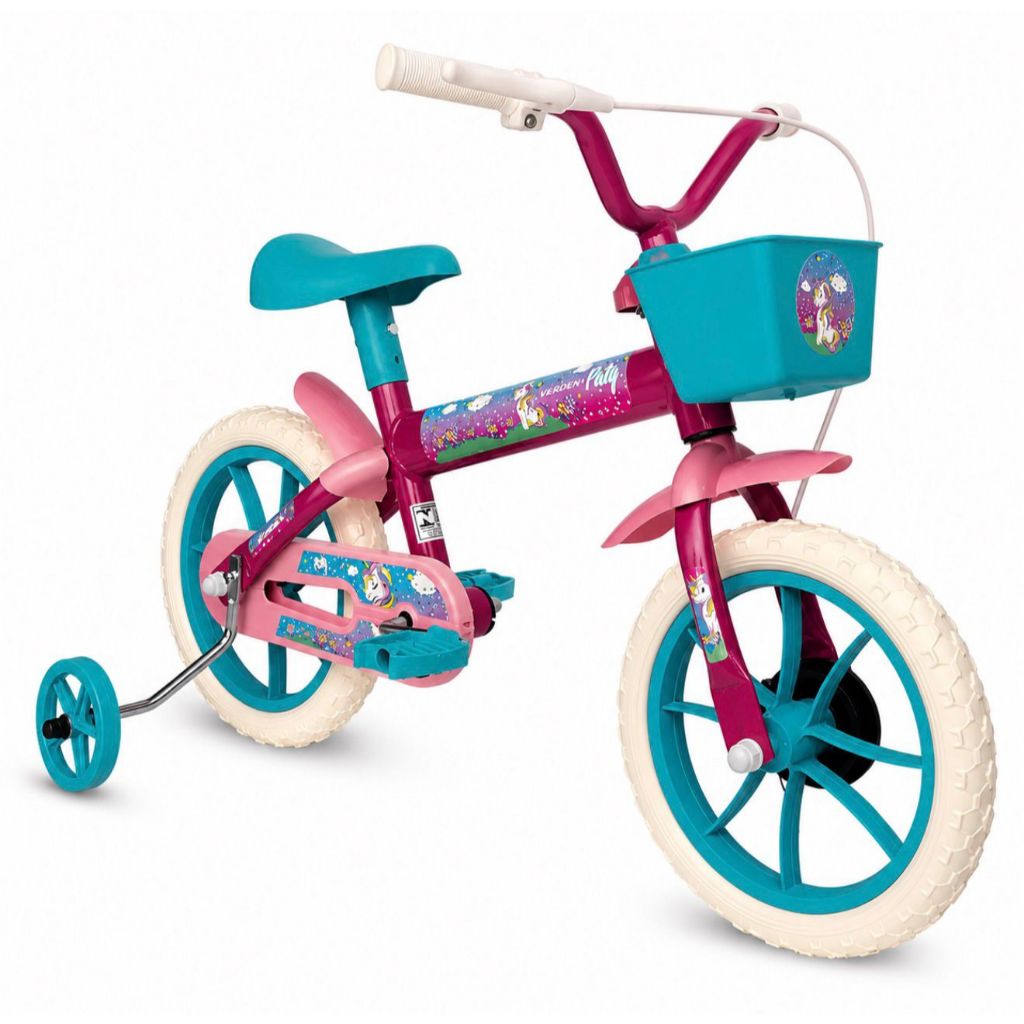 Bicicleta Infantil Verden Aro 12 Rodinhas Cestinha e Rodinha Segura Resistente para Crianças
