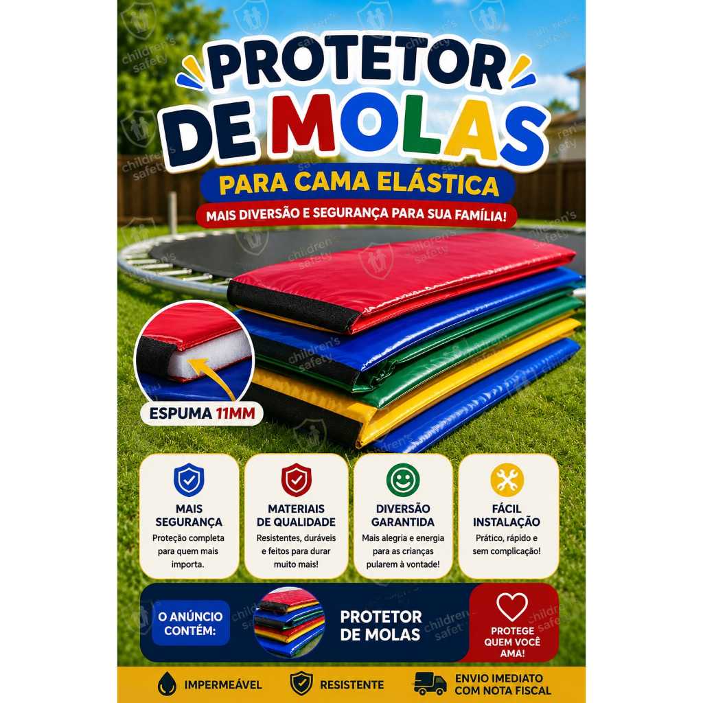 Protetor de Molas 1,40 Premium para Cama Elástica Pula Pula