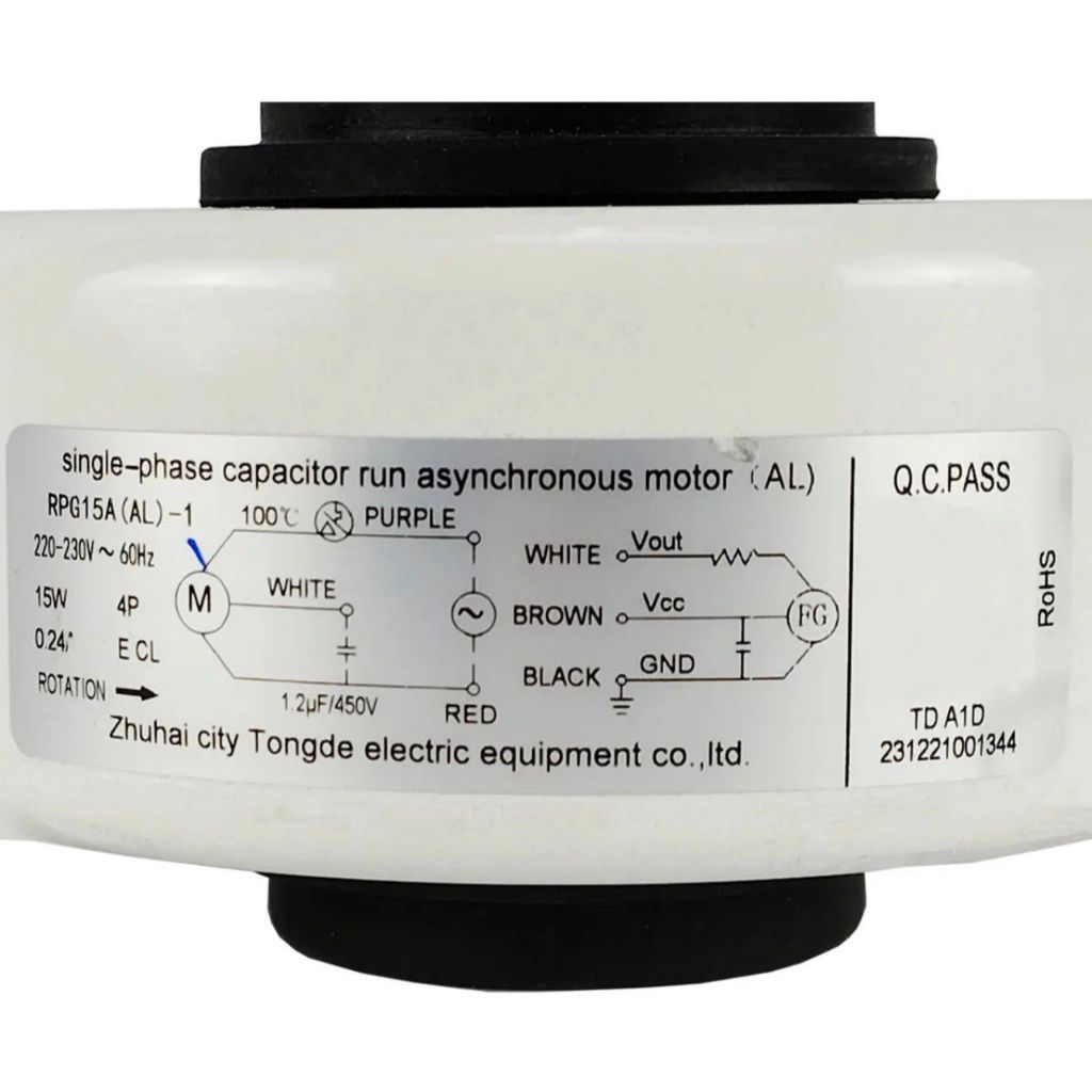 Motor Evaporadora Rpg15a Hifi12c2wa Pac9000ifm9 Philco