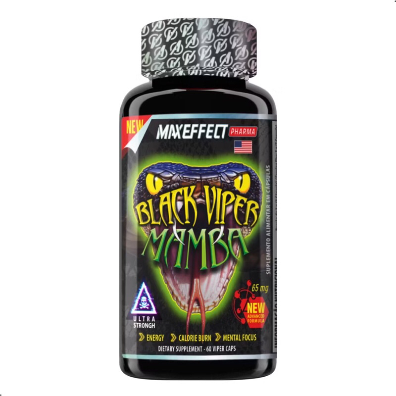 1x Black viper Maxeffect Mamba 120 cápsula Original Envio Imediato