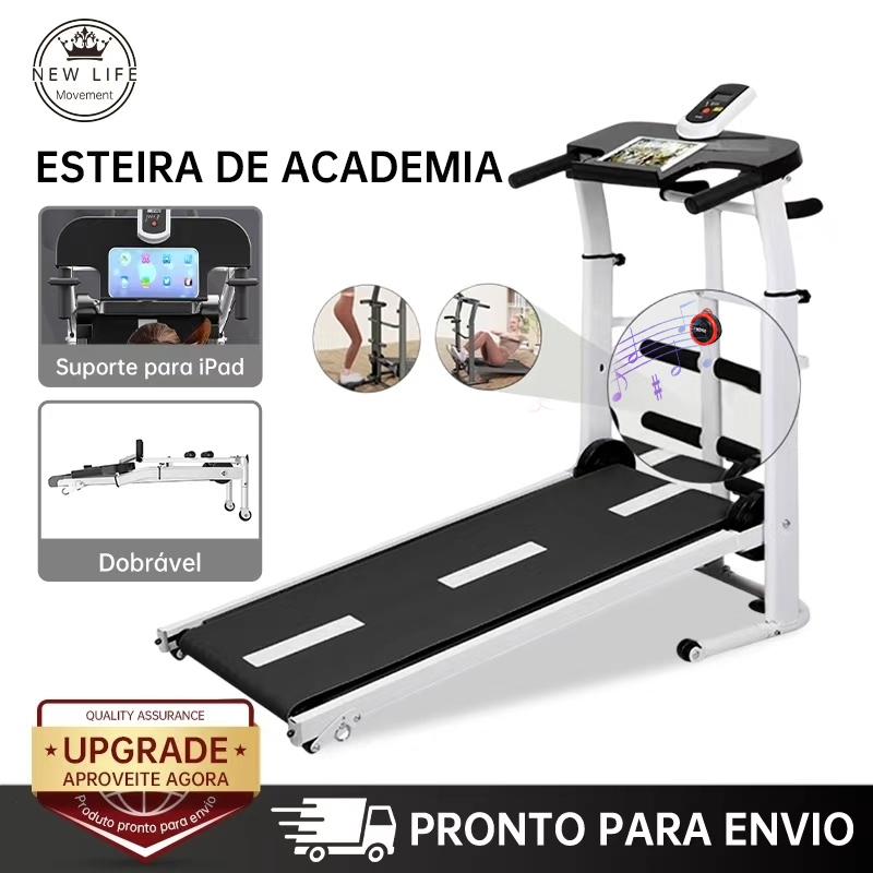 Esteira de Caminhada Mecânica Self Machine com Display suporta 120kg