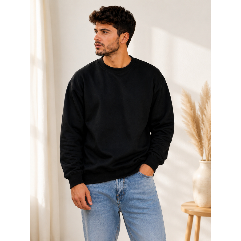 Moletom Masculino Careca Básico Premium Flanelado Confortável Casual Inverno