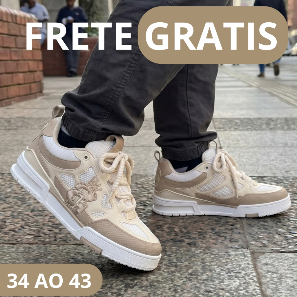 Tenis Masculino Executivos Casual Elegante Moderno Confortavel Rotina Diario