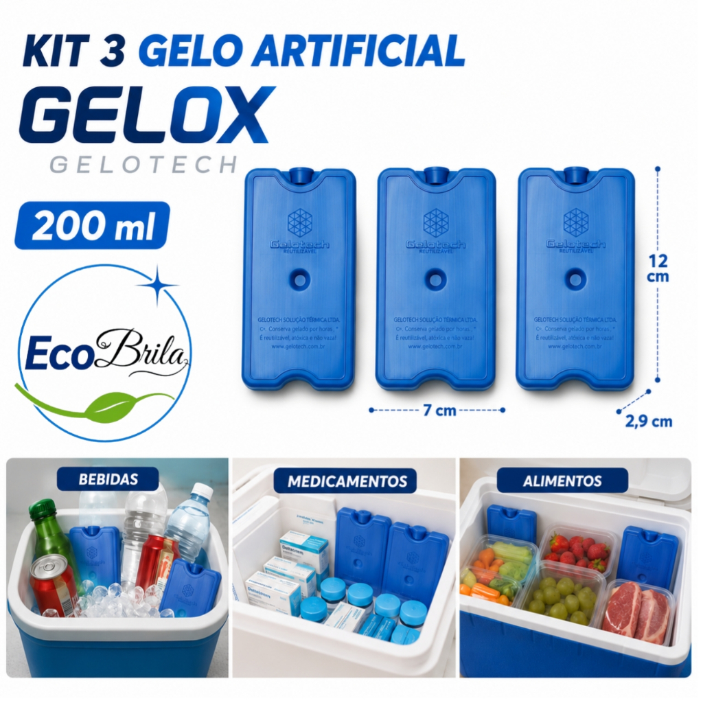 KIT 03 Gelo artificial 200 ml Gelox Gelotech