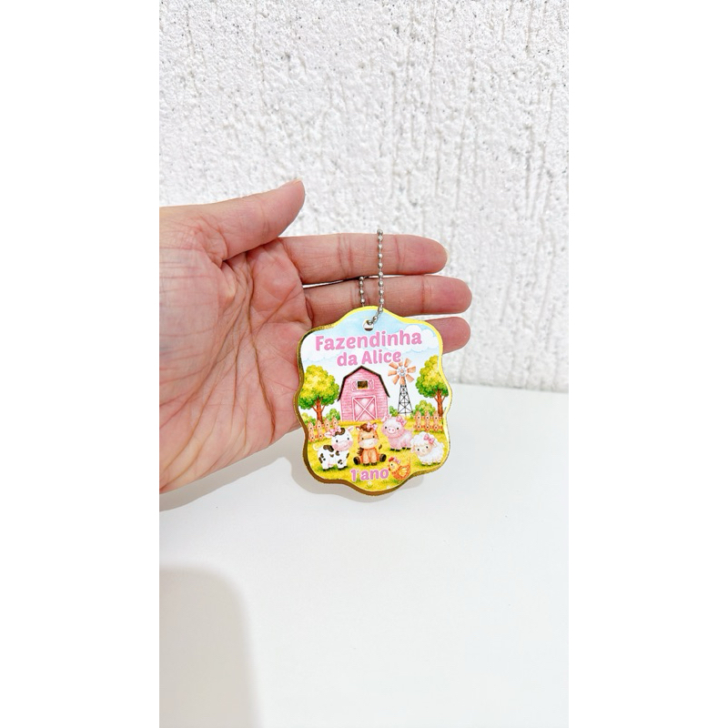 Tag Apliques Personalizados 3D para Lembrancinha | fazendinha menino e meina| Etiqueta Festa Infantil | Qualquer Teman