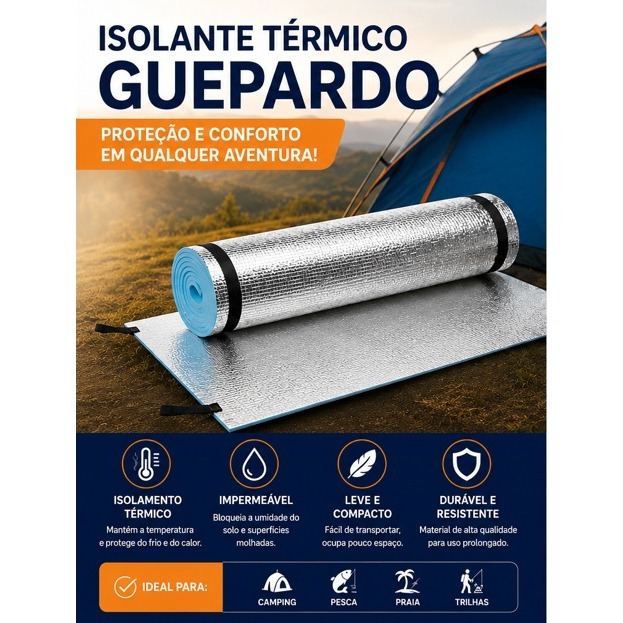 Colchonete Isolante Termico Eva Camping Aventura Guepardo