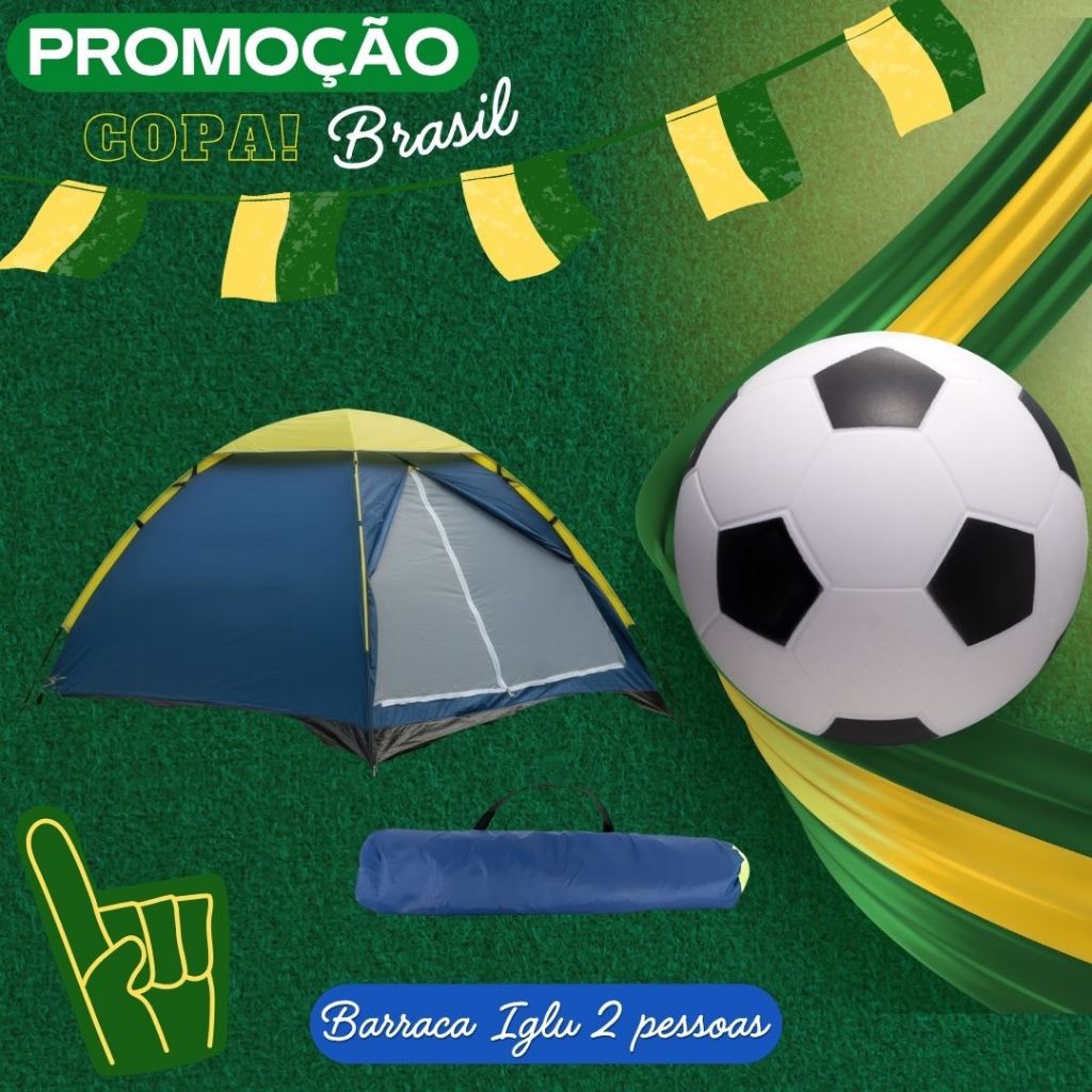 Barraca Iglu Impermeável De Camping 2 Pessoas  Azul