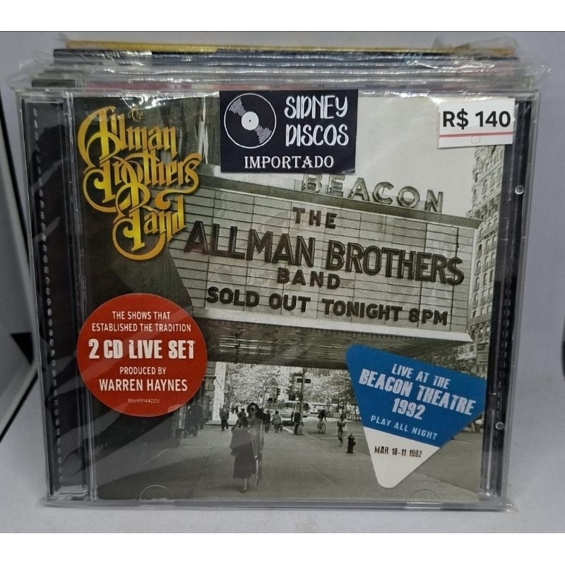 CD THE ALLMAN BROTHERS BAND - PLAY ALL NIGHT: LIVE AT THE BEACON THEATRE 1992 (IMPORTADO)