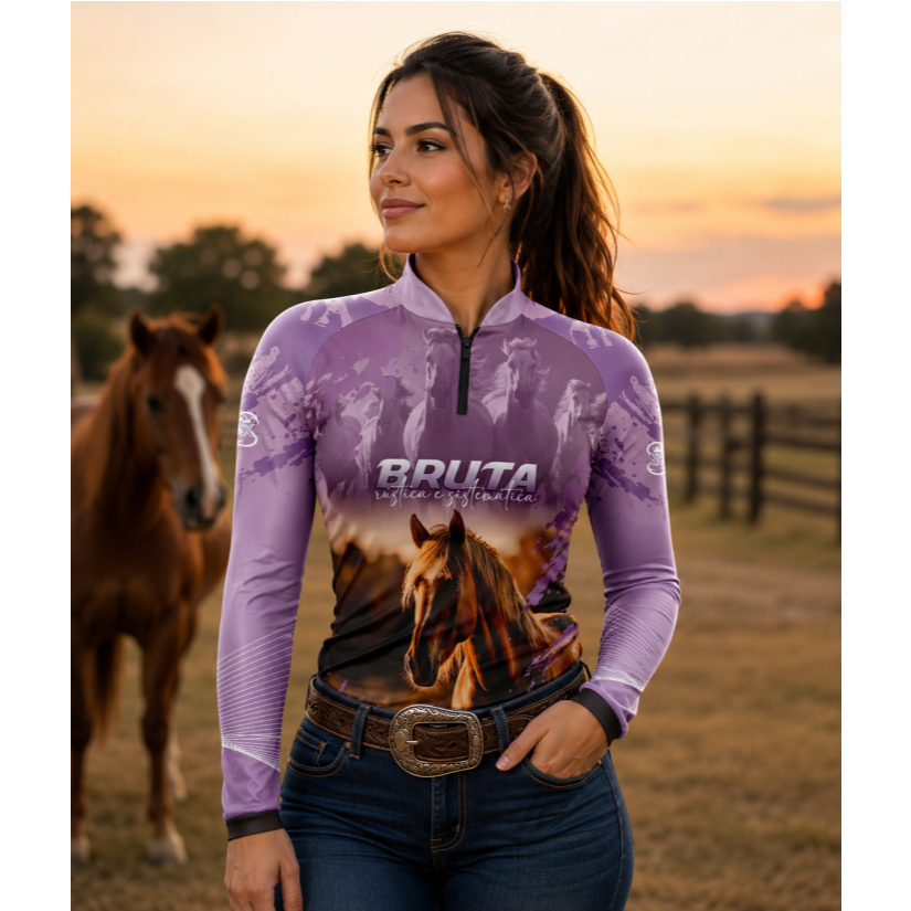 Camisa UV 50+ Adulto Estampada Feminina | Ideal para Esporte e Lazer com Tecnologia de Temperatura Inversa