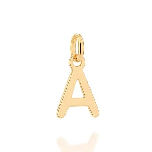 PINGENTE LETRA BANHADO A OURO 18K -LETRA ROMMANEL