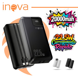 Inova carregador portátil 10000/20000mah Power Bank Turbo Com Tela LED Original tipo C pa…