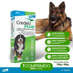 Credeli Plus Elanco para Cães de 22 a 45 kg - 1 Comprimido