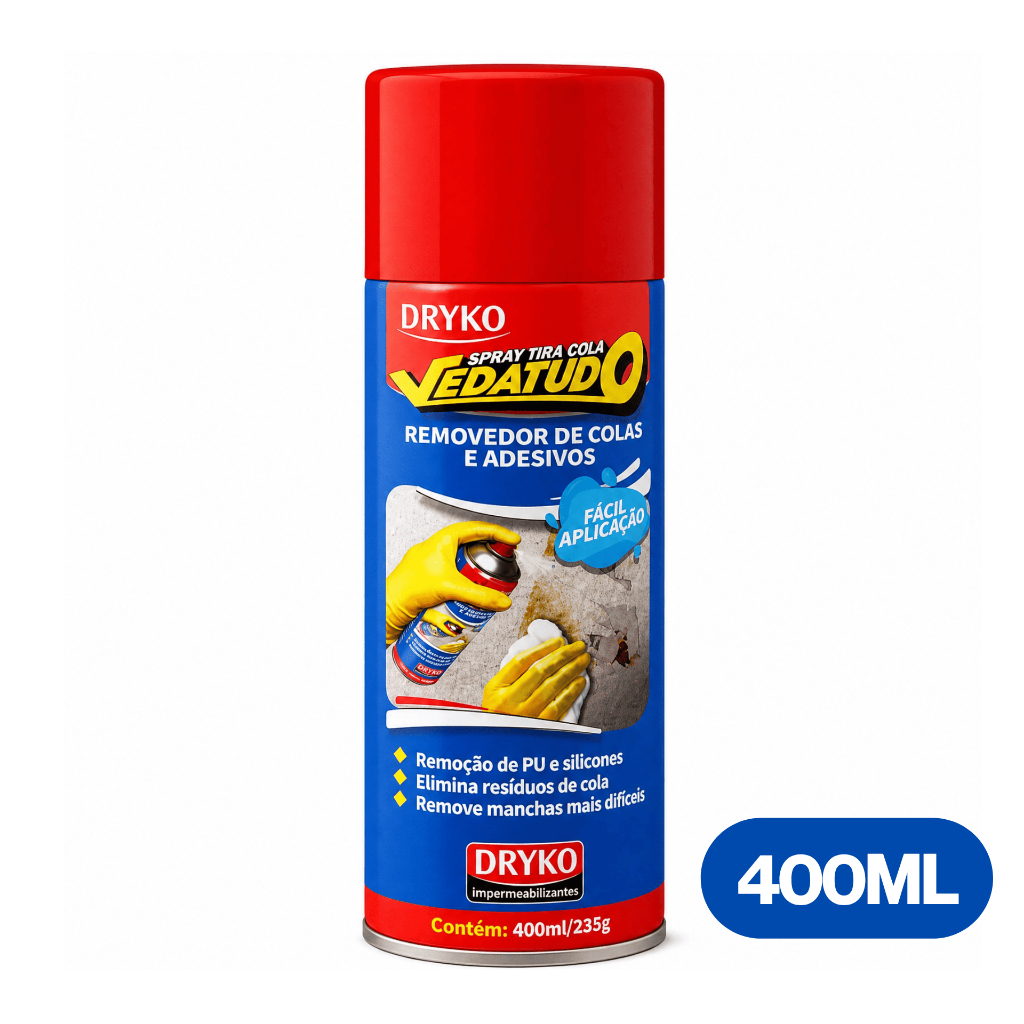 Spray Tira Cola E Removedor De Grude Adesivo Silicone Dryko - 400ml