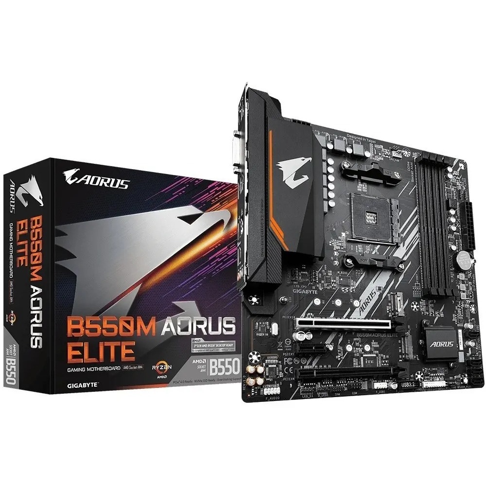 Placa Mãe Gigabyte B550M Aorus Elite AM4 Ddr4 Hdmi Matx - USADO