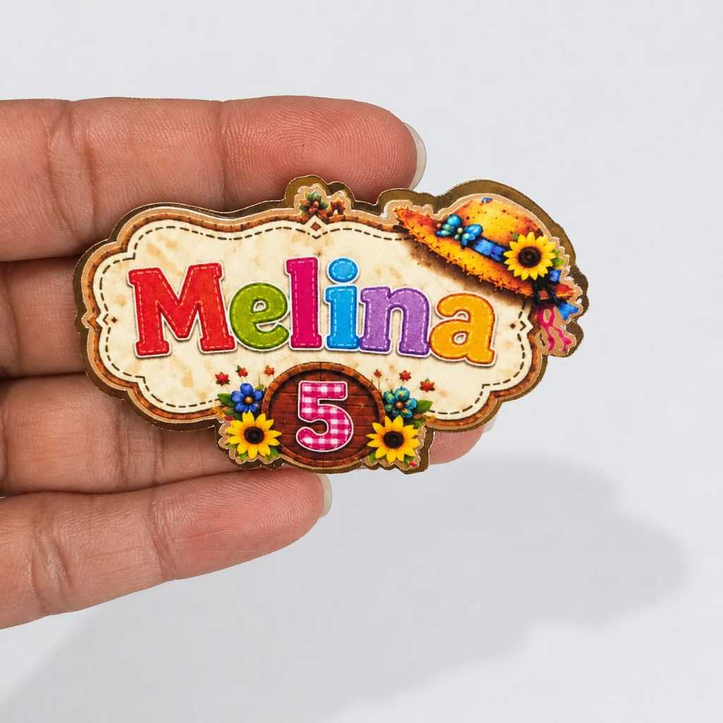 TAG Aplique 3D Personalizado - Tema São João - Lembrancinha Festa Infantil/FAZEMOS EM QUALQUER TEMA