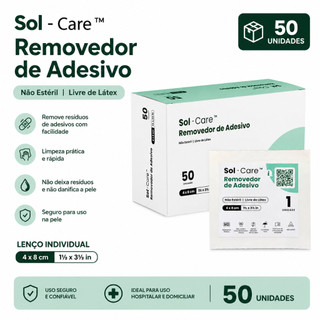 Removedor de Adesivos em Lenços 4cm x 8cm | Sol-Care