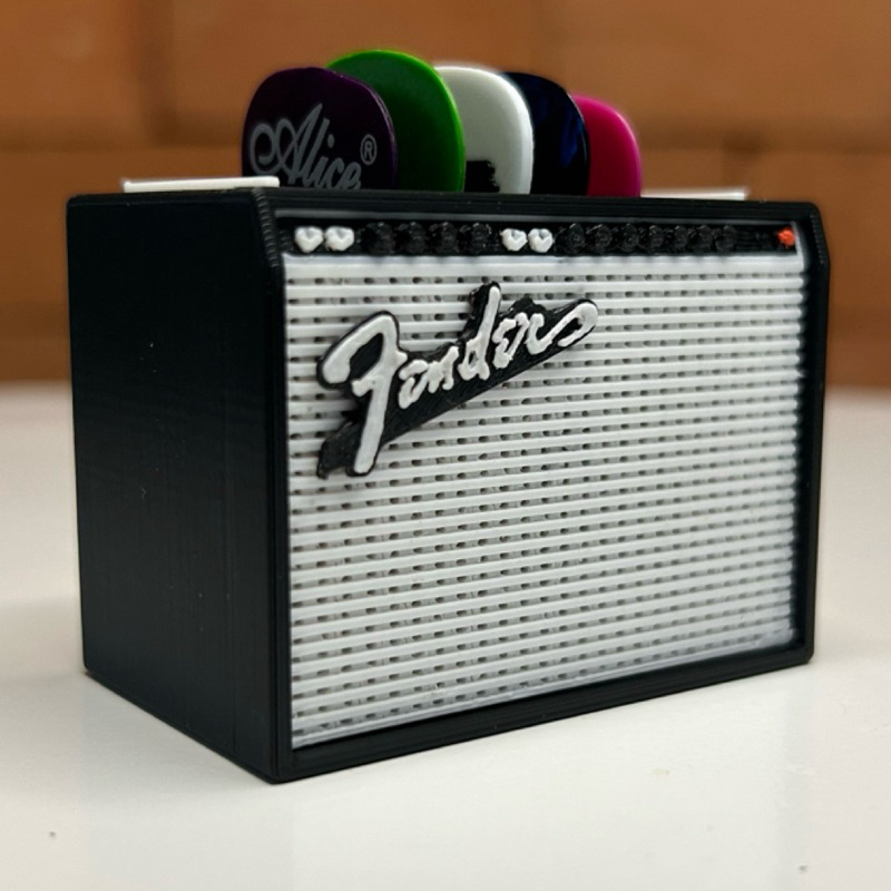 Porta Palheta Suporte Mini Amplificador Fender Guitarra Violão Baixo
