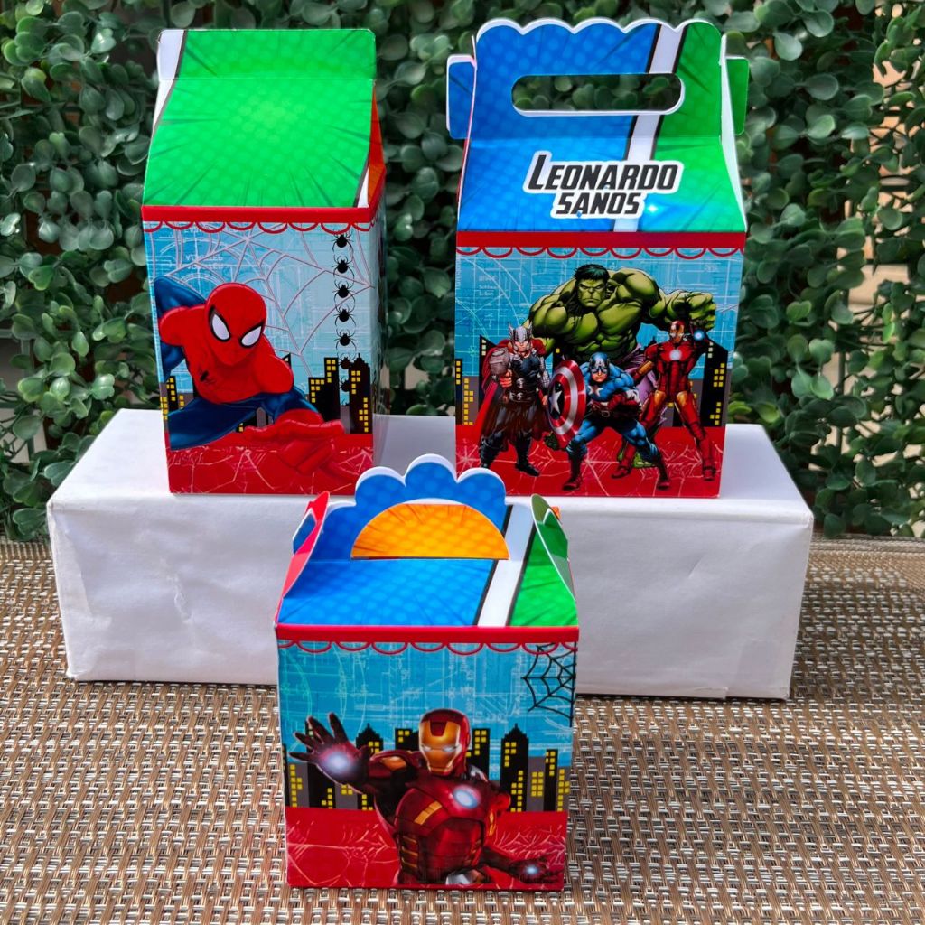 Lembrancinha caixinha  personalizada Herois/Vingadores/lembrancinha aniversario Vigadores/kit festa decoração Herois