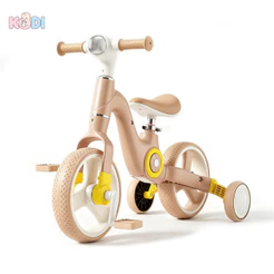 2-10 Bicicleta Infantil 2 em 1 com Pedais Removíveis Luzes Música Rodas Auxiliares Até 30 KG -P24