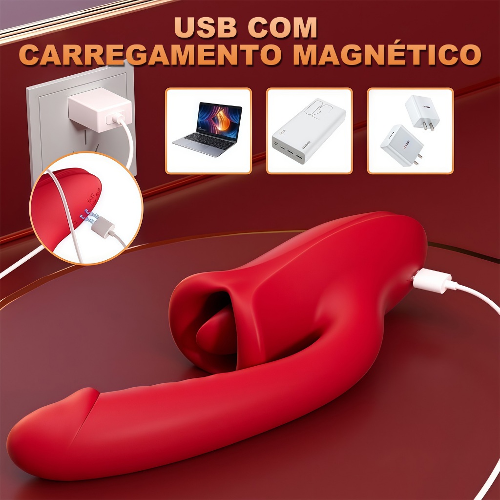 Vibrador Feminino Premium · Vibração Forte + Função de Língua Envolvente — imagem 2 de 2