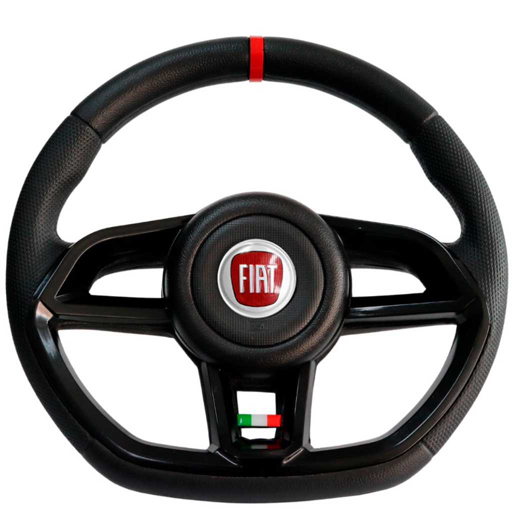 Volante Esportivo Gti Preto Emblema Logo Vermelho Italia Anel Vermelho Palio Weekend 96 97 98 99