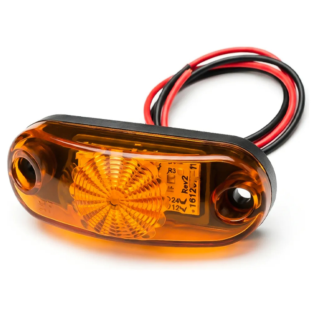 LANTERNA DELIMITADORA LARANJA LED BIVOLT AMBAR CAMINHÃO CARRETA BAÚ