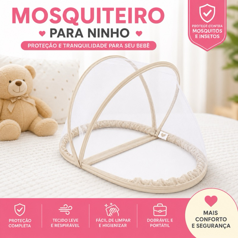 Mosquiteiro de Ninho Redutor de Bebê Enxoval Bebê Proteção