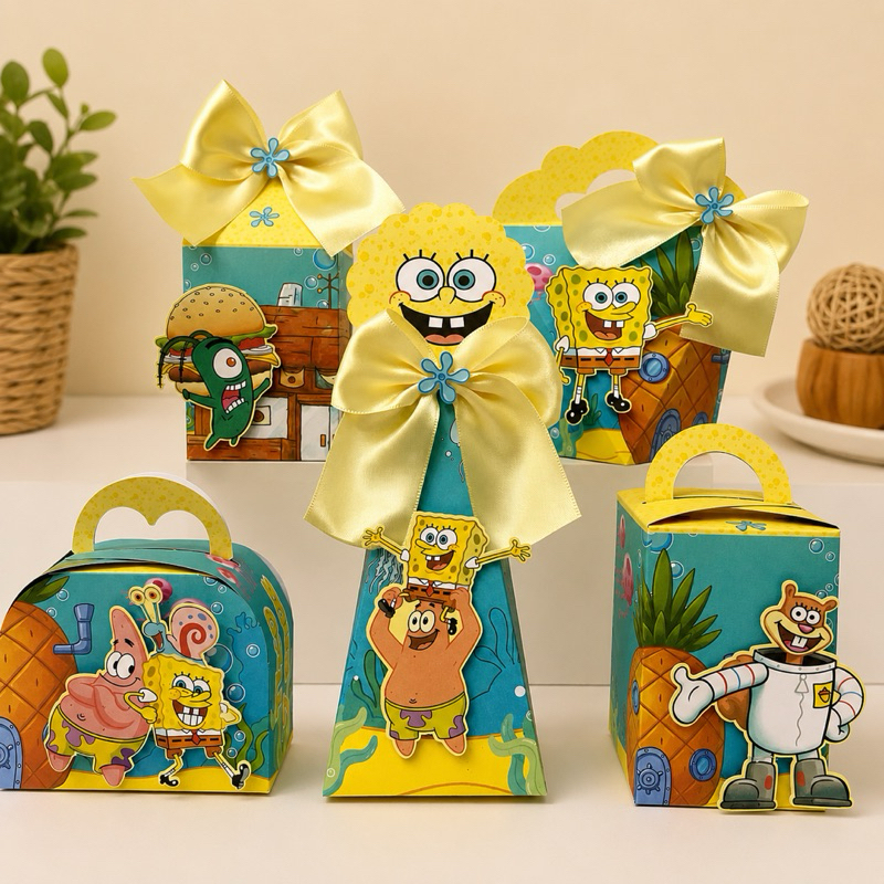 KIT FESTA-PEGUE E MONTE- BOB ESPONJAA- Lembrancinha Personalizada - Personalizados para festa-Festa Infantil-Aniversário