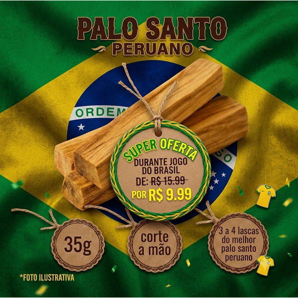 Palo Santo p iniciantes 3 unidades +instrução de uso. Limpeza energét Proteção Espiritual CORTE EXCL