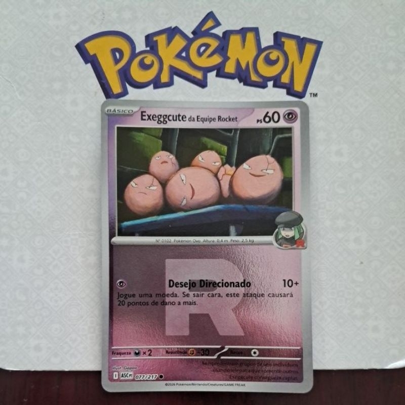 Carta Card Pokémon Exeggcute Da Equipe Rocket Reverse Foil Heróis Excelsos