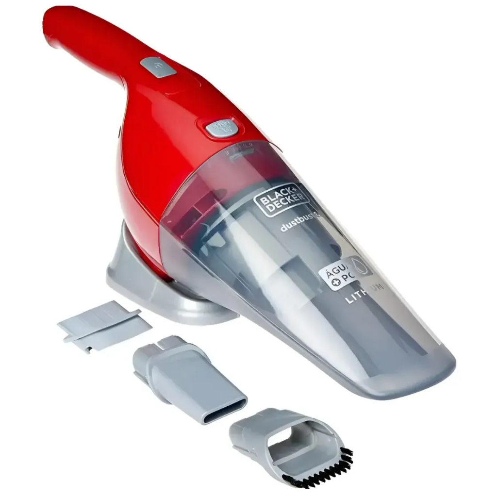 Aspirador Coletor de Pó e Água Portátil Vermelho APB3600 Com 3 Bocais Bateria D 3,6V 370ml ResvT B&D